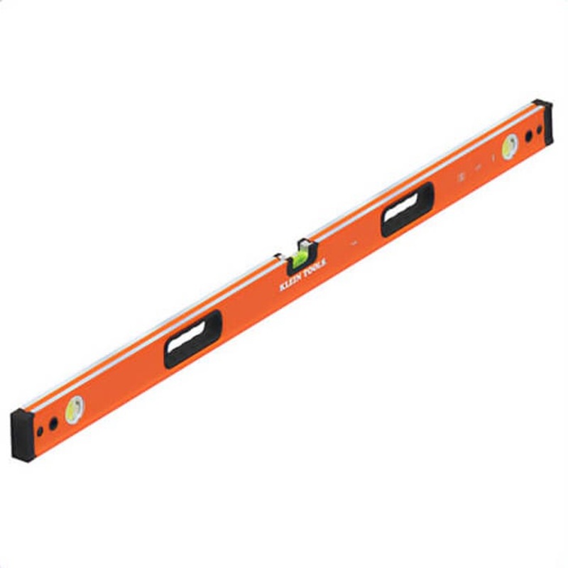 Klein 93548 Box Beam Level, Powder Coating Finish, Aluminum, 0.029 0 or 0.5 mm/m, 3 Vial, 48 in