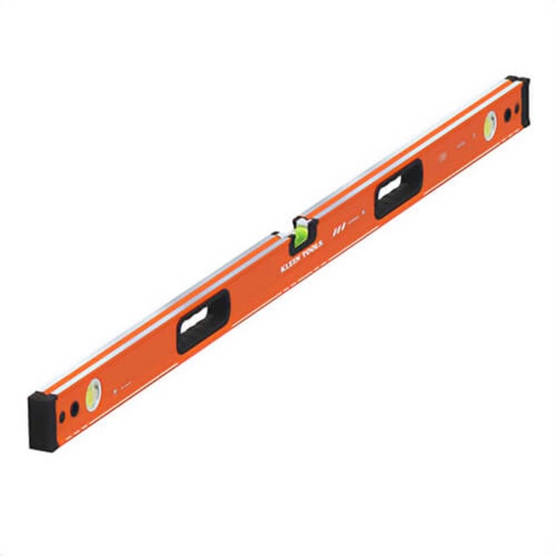 Klein 93548MAG Magnetic Box Beam Level, Powder Coating Finish, Aluminum, 0.029 0 or 0.5 mm/m, 3 Vial, 48 in