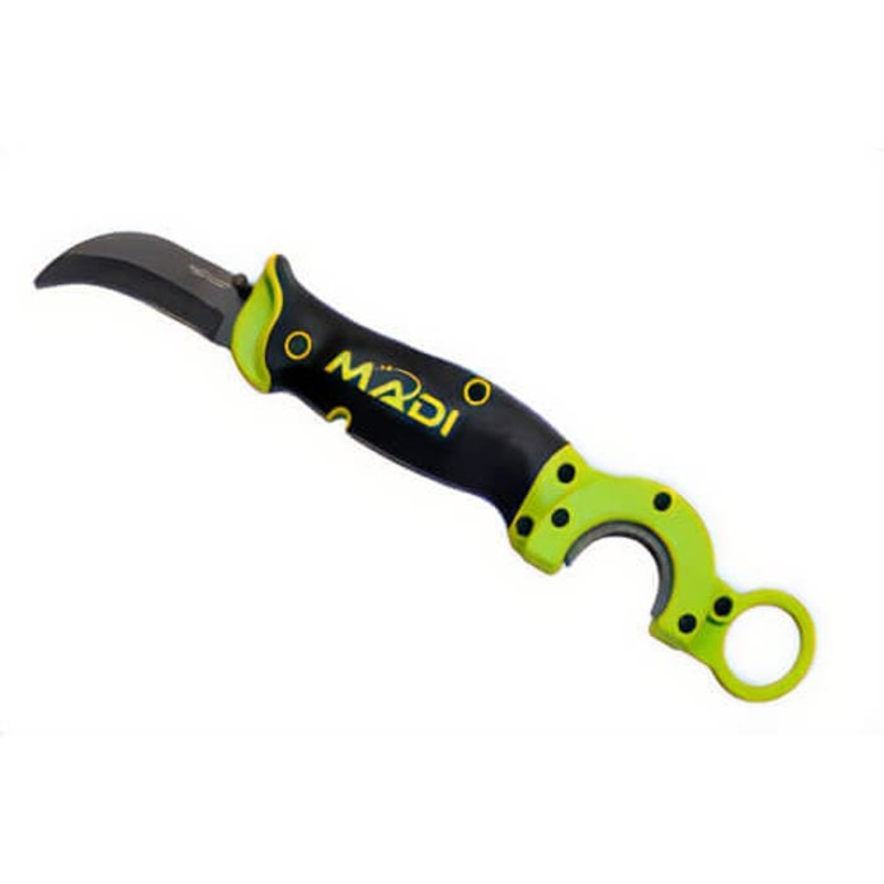 MADI BB-2 BrushBlade Blunted Lineman Knife with Wire Brush, Blunt Tip Blade, Stainless Steel, 1,000 mcm