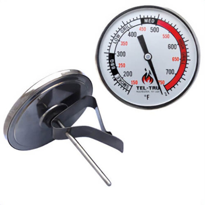 Tel-Tru 241L0365AFFADAA Dial Thermometer, Back Connected, 150/750F, Recal Nut, 3 in Stem, 3 in Dial Size Dial Size