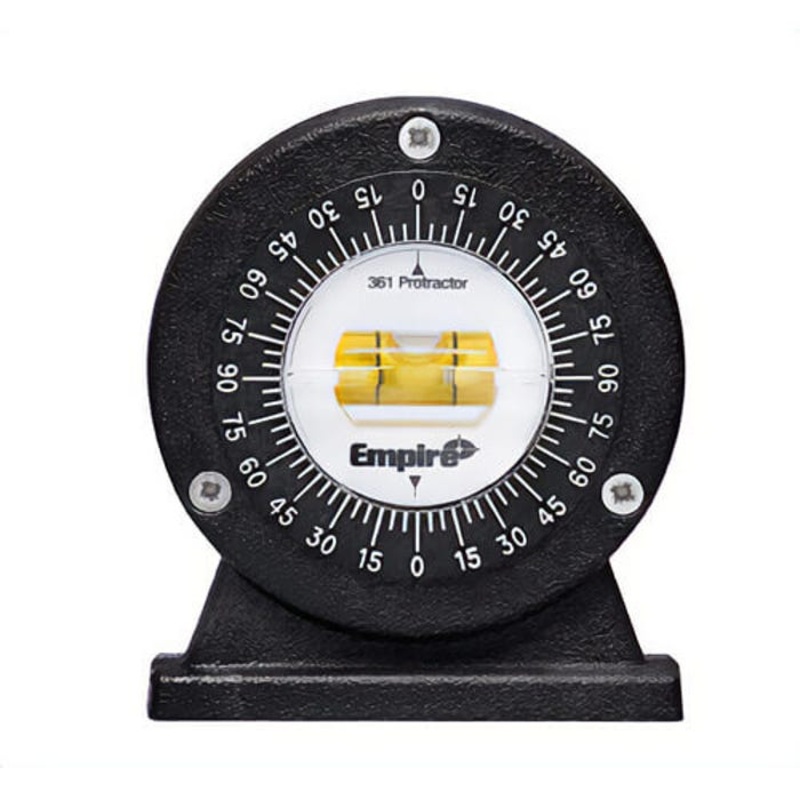 Empire 361 Polycast Magnetic Protractor with Acrylic Vial, Durable Polycast Construction, Imperial
