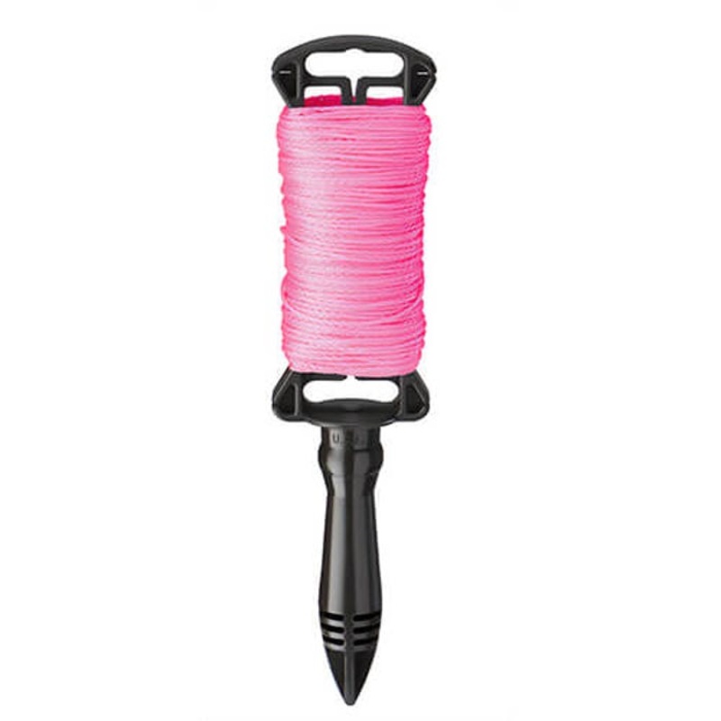 Empire 39-250P Braided Line with Reel, Durable #18 Braided Nylon, Pink, 250 ft