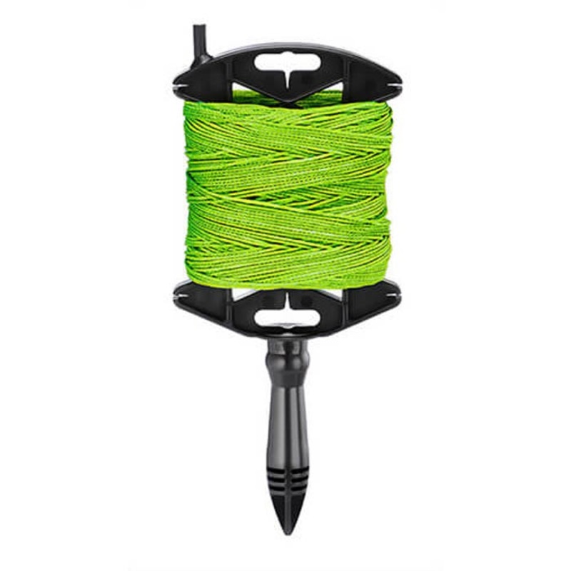Empire 39-500G Braided Line with Reel, Durable #18 Braided Nylon, Green, 500 ft