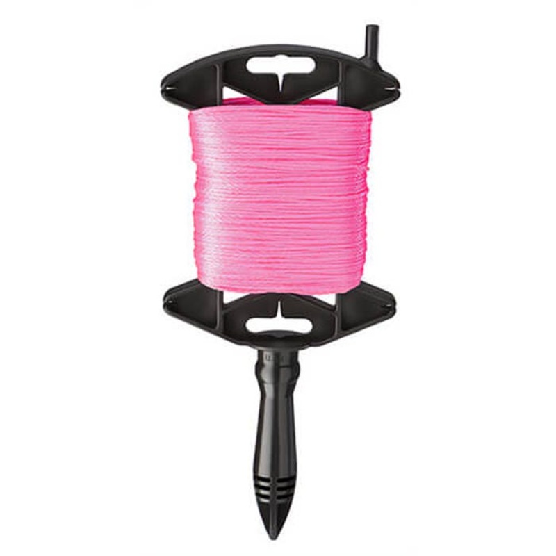 Empire 39-500P Braided Line with Reel, Durable #18 Braided Nylon, Pink, 500 ft