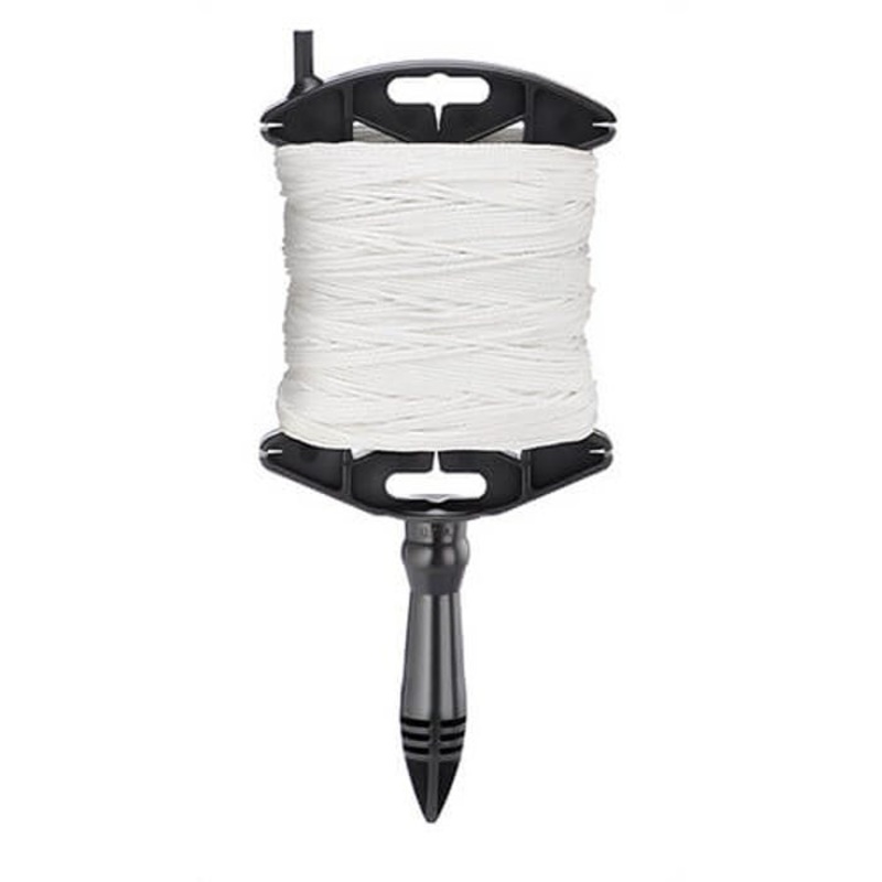 Empire 39-500W Braided Line with Reel, Durable #18 Braided Nylon, White, 500 ft