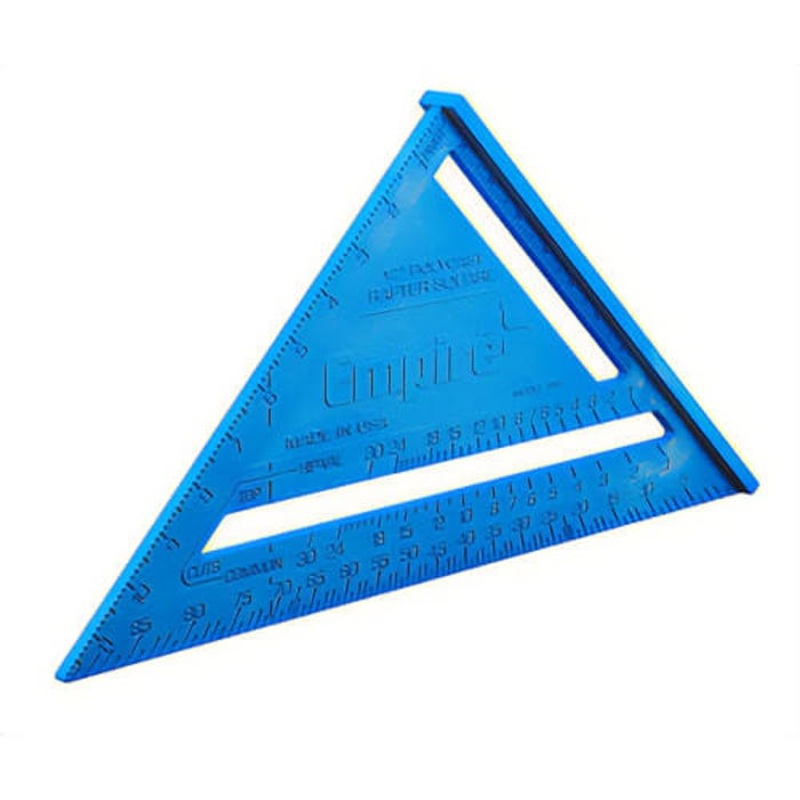 Empire 396 Polycast Rafter Square with Molded Conversion Table, Durable Polycast Material, Imperial, 12 in