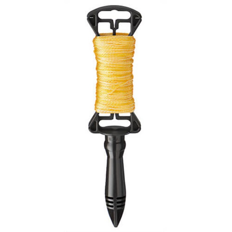 Empire D39101N Twisted Line with Reel, Durable #18 Braided Nylon, Gold, 100 ft