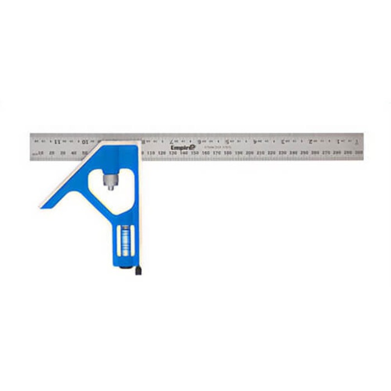 Empire E250IM True Blue Combination Square with Blade-Lock and Dual-Pitch Vial, 12 in, 300 mm
