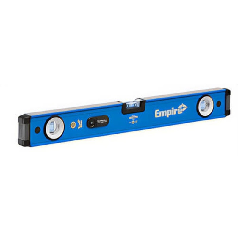 Empire E95.24 True Blue UltraView LED Box Level with 2 AA Batteries, Non-Magnetic, Imperial, 24 in