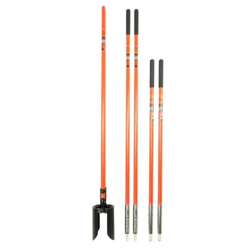 Huskie Tools DG-PD10 Split-Handle Utility Post Hole Digger, 10 ft Fiberglass section