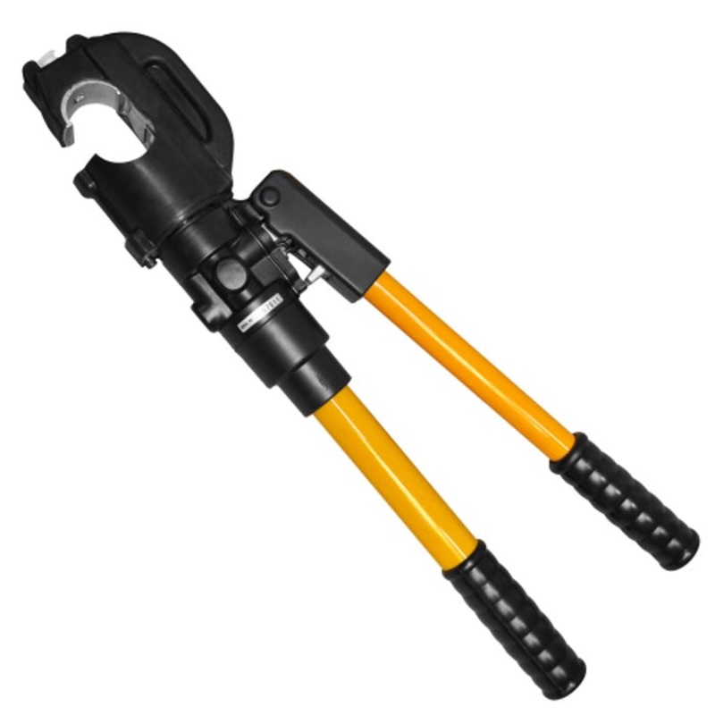 Huskie Tools EP-430 Compression Tool, Manual Hydraulic Crimping Tool with Rubber Boot, 12 ton