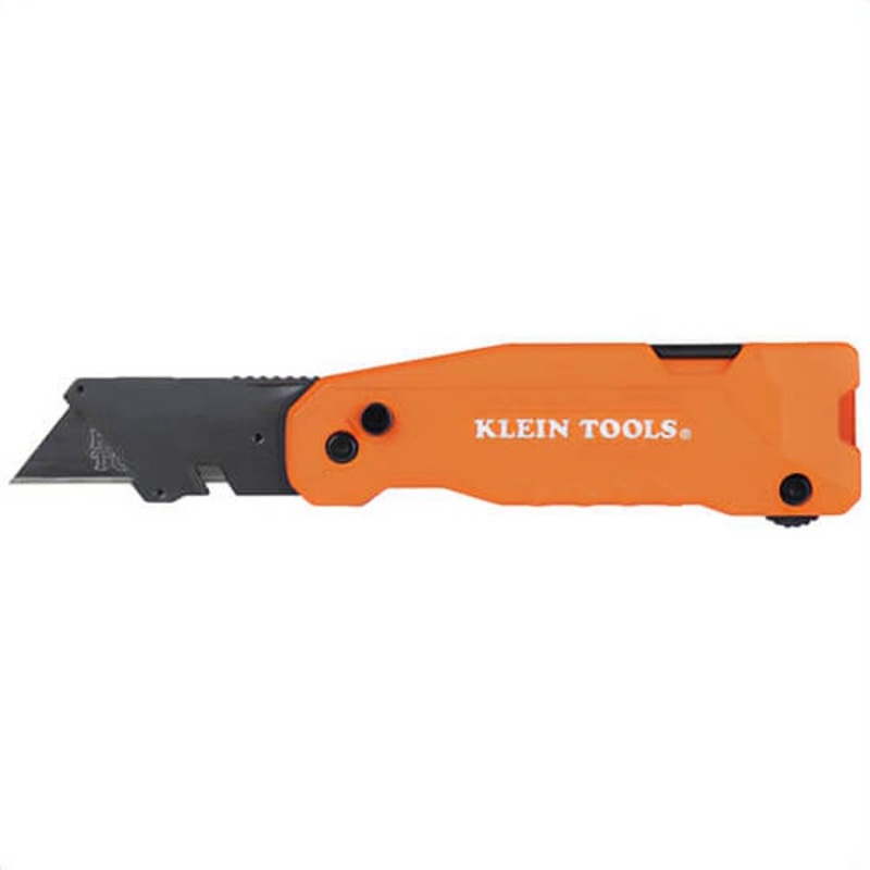 Klein 44306 FlickBlade 2-in-1 Utility Knife/Scraper with Blade Storage, Aluminum, 0.24 in Blade Thickness