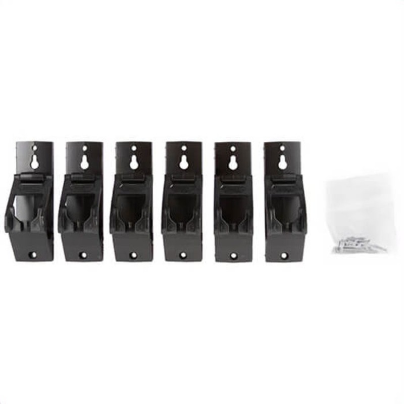 Klein 450-500 J-Hooks, 2-Point, Polycarbonate, Black, 50 lb Max Safe Load, 1 in, 6 pk