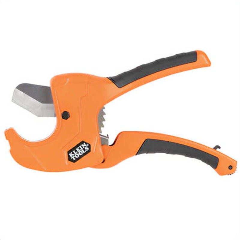 Klein 50063 Ratcheting PVC Pipe Cutter, Die Cast Aluminum, 1-1/4 in