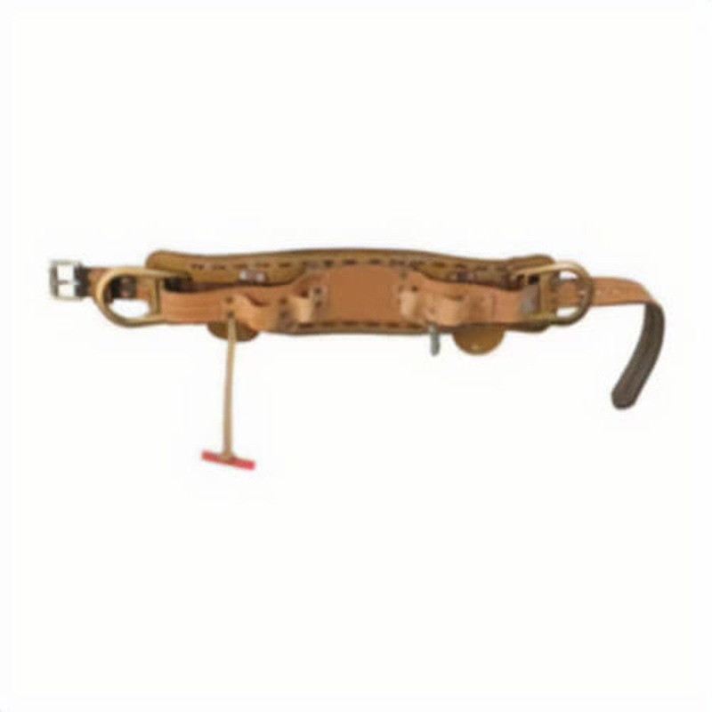 Klein 5278N-21D Full Floating Body Belt, Forged Single Tongue Buckle, Leather, Nylon, Light Brown, 36 to 44 in Waist