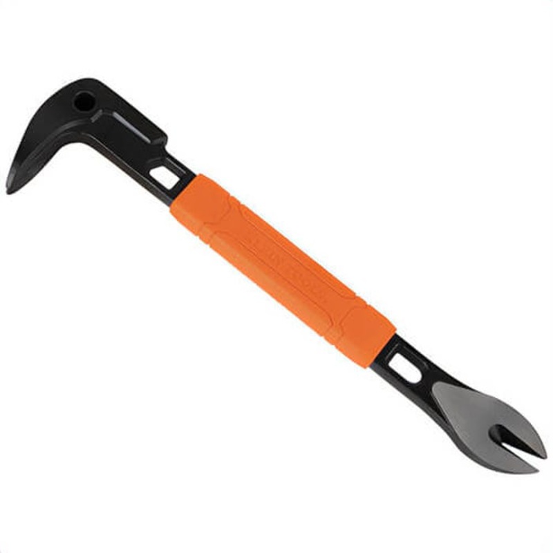 Klein 66092 Nail Puller with Integrated Dimpler, Carbon Steel, Black/Orange, TPR Grip, 10 in