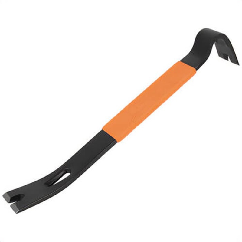 Klein 66094 Heavy Duty Pry Bar Crowbar, Carbon Steel, TPR Grip, 1.75 in Blade, 15 in