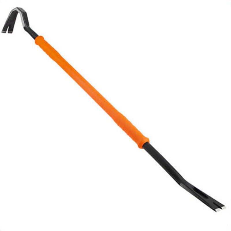 Klein 66097 Wrecking Bar, Pry/Claw, Matte Finish, Carbon Steel, Black, 1.1 in Body dia, 1.9 in Tip, 42 in