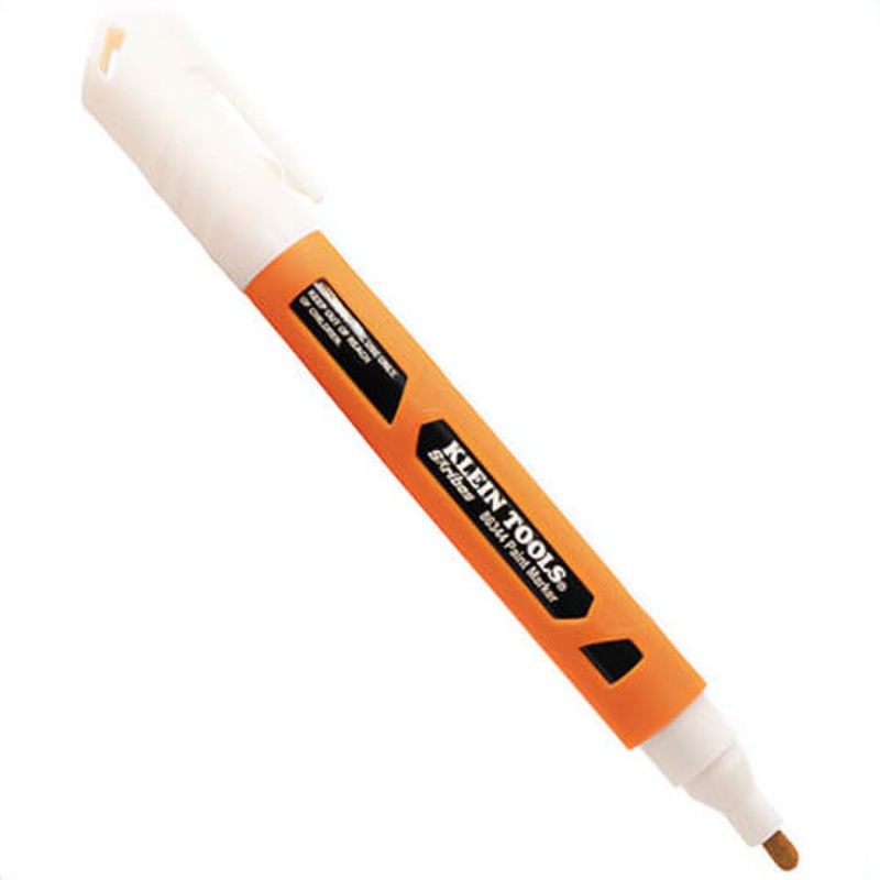 Klein 86344 Skribes Medium Acrylic Tip Paint Marker, Polypropylene, White