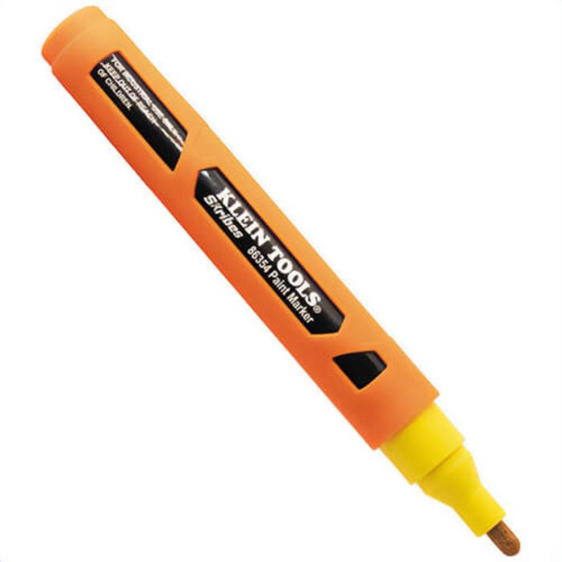 Klein 86354 Skribes Medium Acrylic Tip Paint Marker, Polypropylene, Yellow