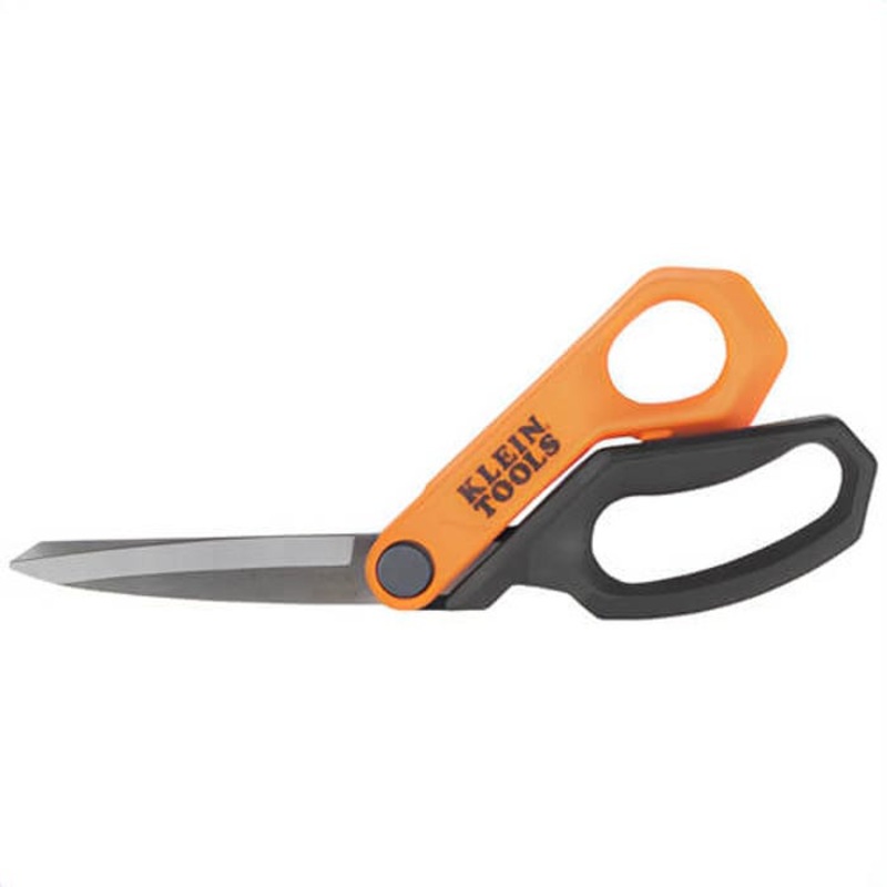 Klein B2110 Stainless Steel Offset Utility Shears, Straight Blade, Right, Orange/Black, 10 in