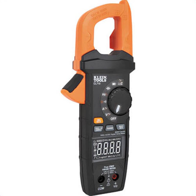 Klein CL710 Auto-Ranging Digital Pro Clamp Meter, 600A AC/DC, IP40, ABS/Electronics, 1.4 in Jaw