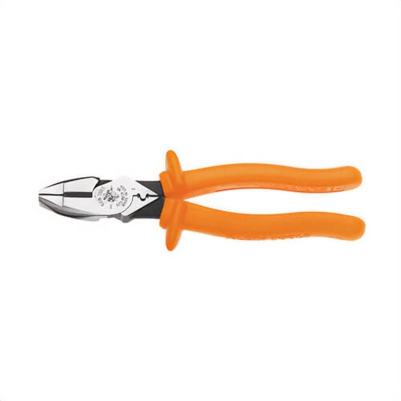 Klein D2139NECRINS Insulated Cutting Crimping Pliers, 2-Layer, Hardened Steel, 0.78 in Knife, 1.37 in Jaw Capacity, 9 in