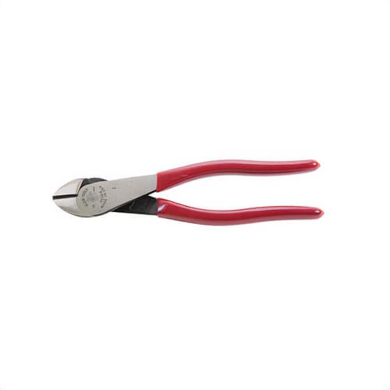 Klein D228-7 Diagonal Cutting Pliers, High-Leverage, Plastic-Dipped, Steel, 1.03 in Jaw Capacity, 7 in