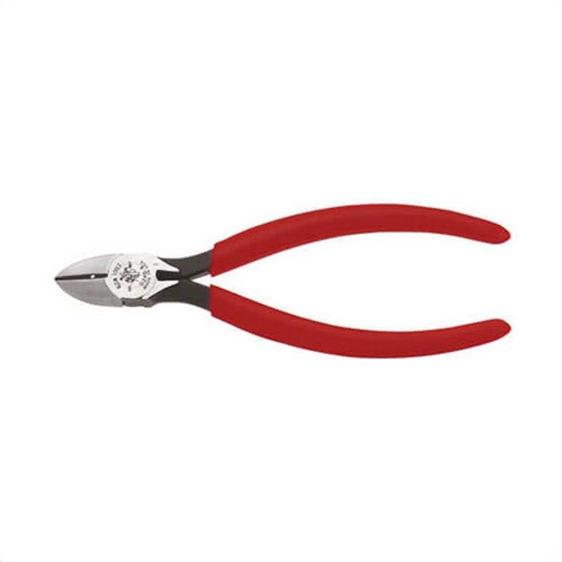 Klein D240-6 Diagonal Cutting Pliers, High-Leverage, Stripping, Plastic-Dipped, Steel, 0.84 in Jaw Capacity, 6 in