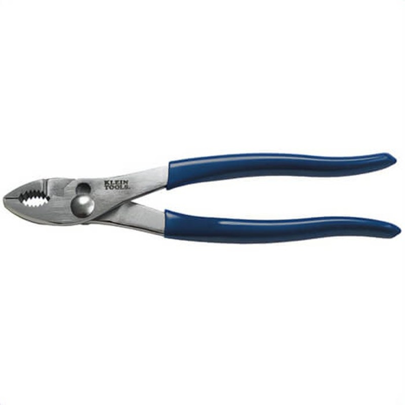 Klein D511-8 Slip-Joint Pliers, Plastic-Dipped, 4.28 in Handle, 1.37 in Jaw Length, 1.25 in Jaw Width, 8 in