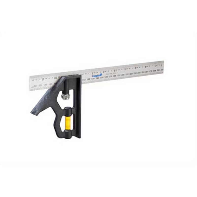 Empire 220IM Polycast Combination Square with Acrylic Vial, 12 in, 300 mm