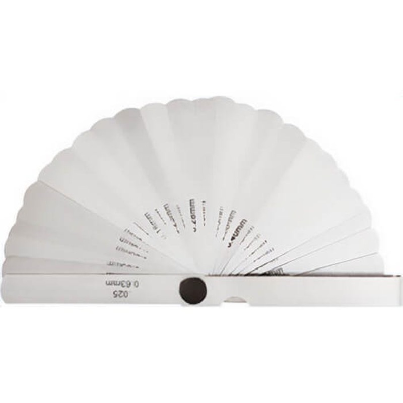Empire 27512 Feeler Guage, Leafs from 0.002 to 0.025 with Millimeter Equivalent and 2 in Scale, 0.038 mm - 0.098 mm