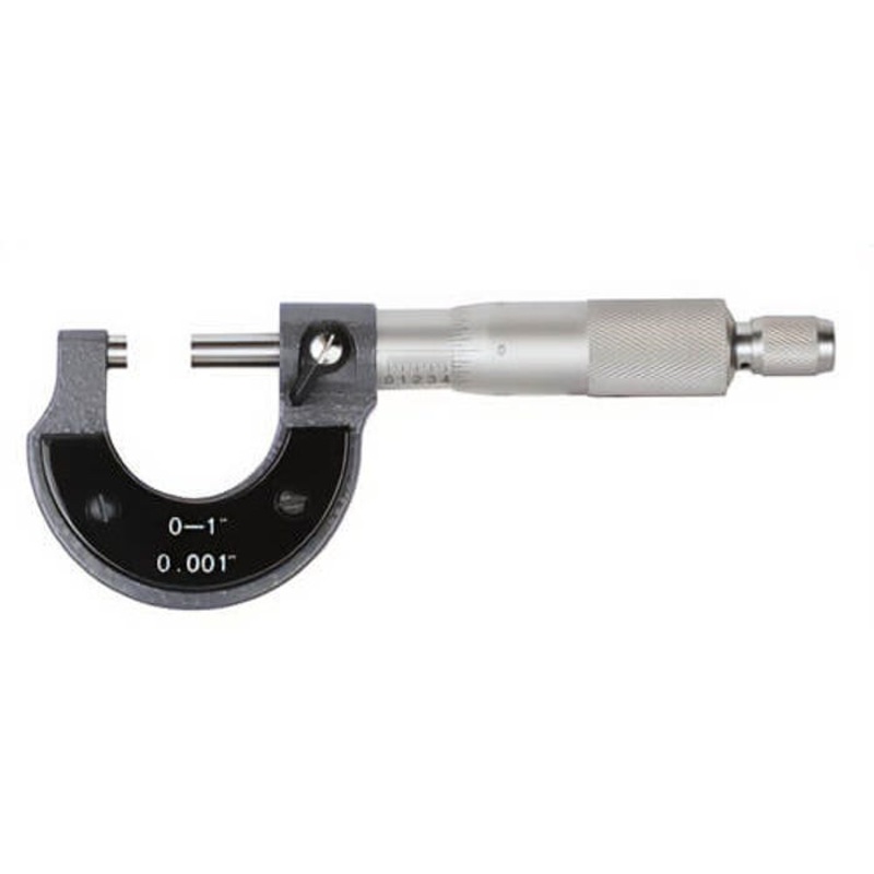 Empire 2780 Micrometer, Adjustable Realignment to 0, Die Cast Metal Frame, 5 in Long, Imperial, 1 in
