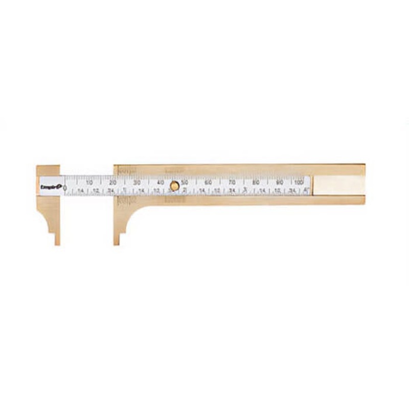 Empire 2783 Brass Pocket Caliper, 4 in, 80 mm Capacity by 32nds and Millimeter