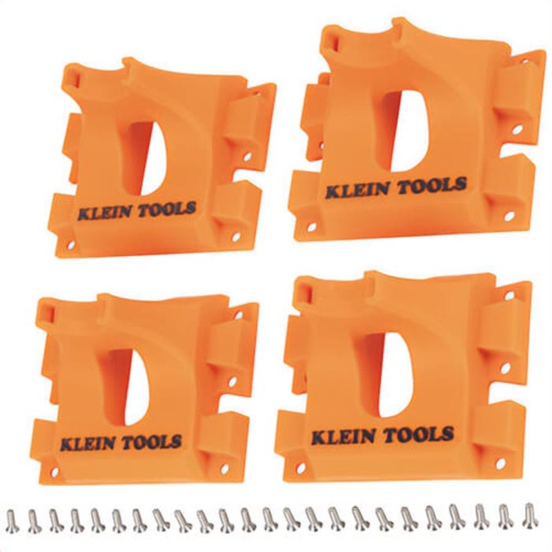 Klein BCRP04 Cartridges, S-Hook, Rail System, Impact Modified Nylon, Orange/Gray, 4 pk
