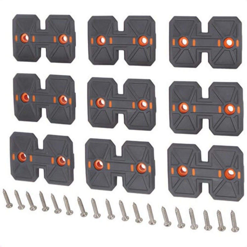 Klein BCRP05 Hard Tool Module Flaps, for use with Bucket Work Center Modules, Rail System, Impact Modified Nylon, TPU, 9 pk
