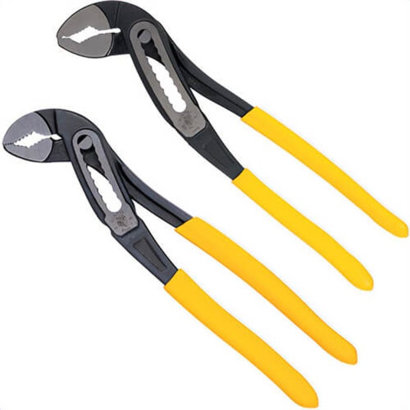 Klein D5052KIT Classic Klaw Pump Pliers Set, Induction Hardened Steel, Yellow, 2 pc