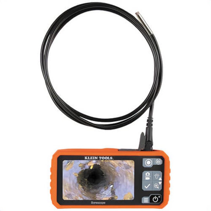 Klein ET18 Plumber's Borescope with Carrying Case, PC/ABS with TPE Overmold