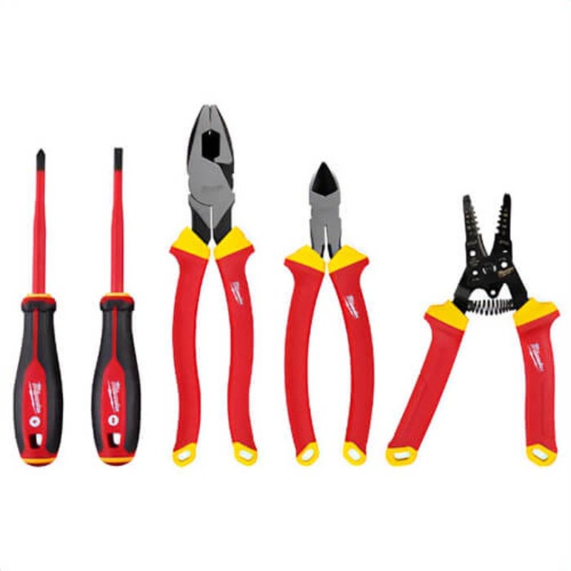 Milwaukee 48-22-2215 Insulated Hand Tool Set, 1,000V, 5 pc