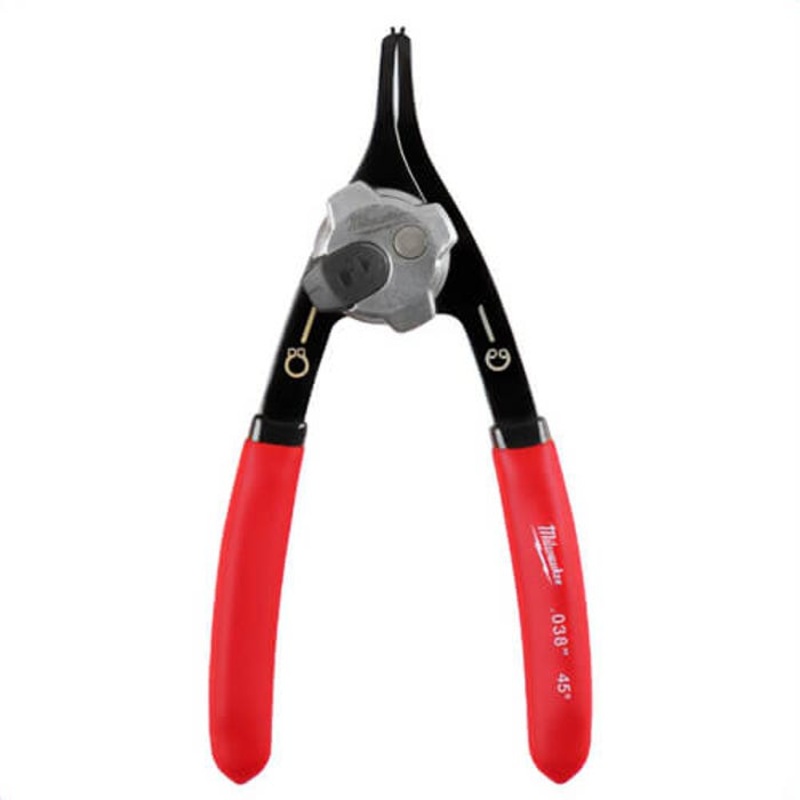 Milwaukee 48-22-6531 Convertible Snap Ring Pliers 45, 0.038 in