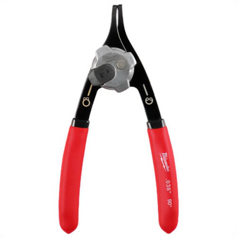 Milwaukee 48-22-6532 Convertible Snap Ring Pliers 90, 0.038 in