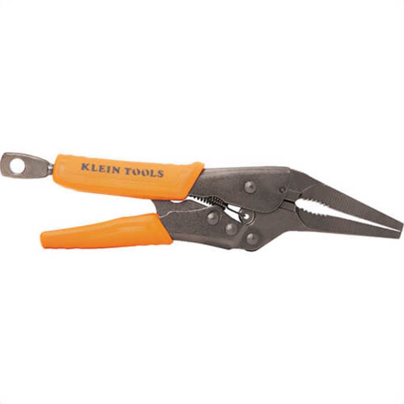 Klein 38612 Long Nose Locking Pliers, High-Strength Gripping, Steel, 9 in