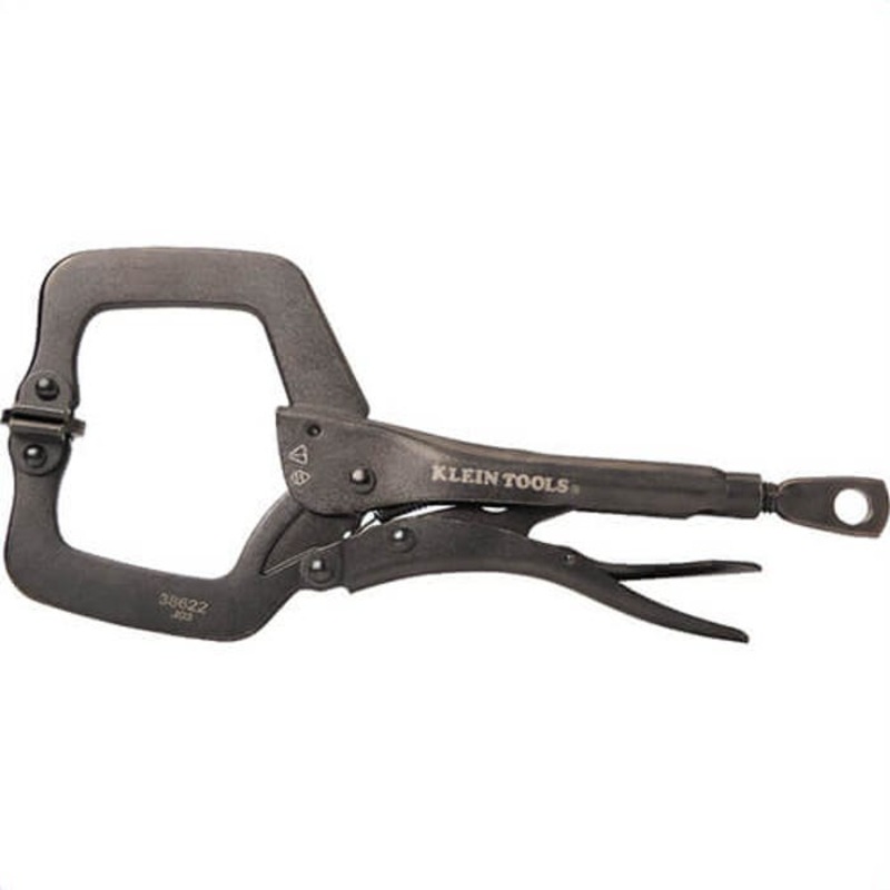 Klein 38622 C-Clamp Locking Pliers with Swivel Jaws, Steel, 11 in