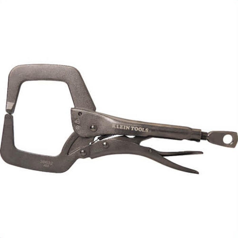 Klein 38632 C-Clamp Locking Pliers with Standard Jaws, Steel, 11 in