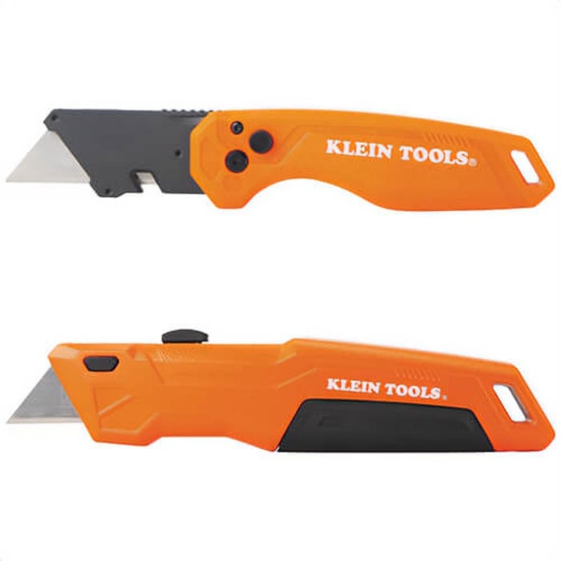 Klein 44312 Folding And Slide Out Utility Knife Set, Plastic, Aluminum, Orange