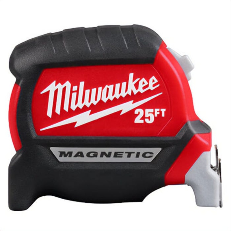 Milwaukee 48-22-0327 Electrician's Compact Wide Blade Magnetic Tape Measure, 25 ft