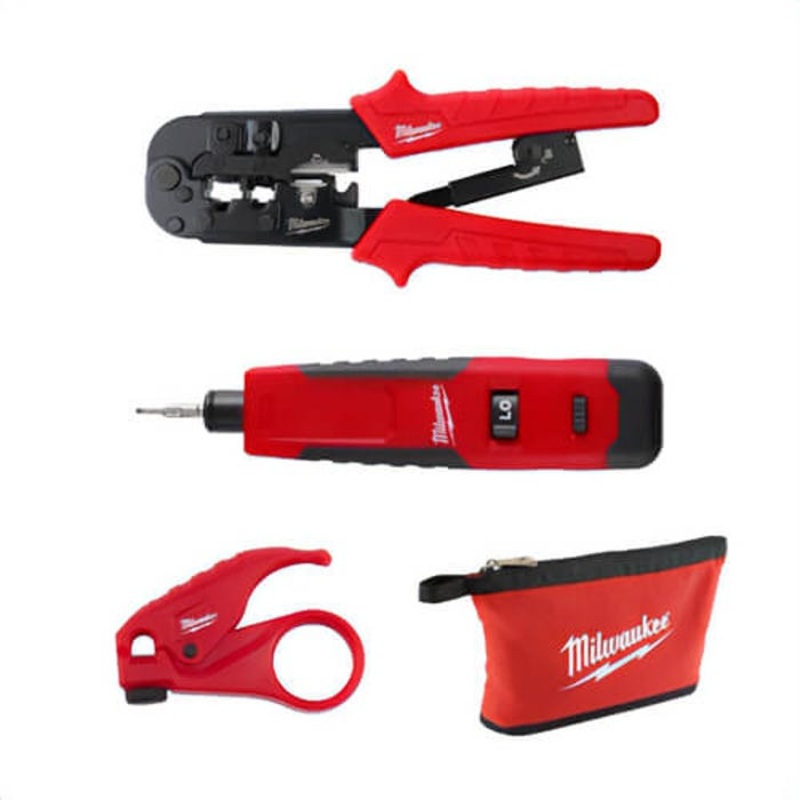Milwaukee 48-22-8101 Twisted Pair Install Kit, Rugged Metal Zipper