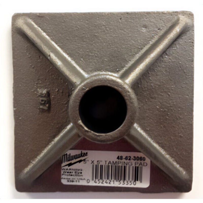Milwaukee 48-62-3060 SDS Max Chisel Tamper Plate, 5 in x 5 in
