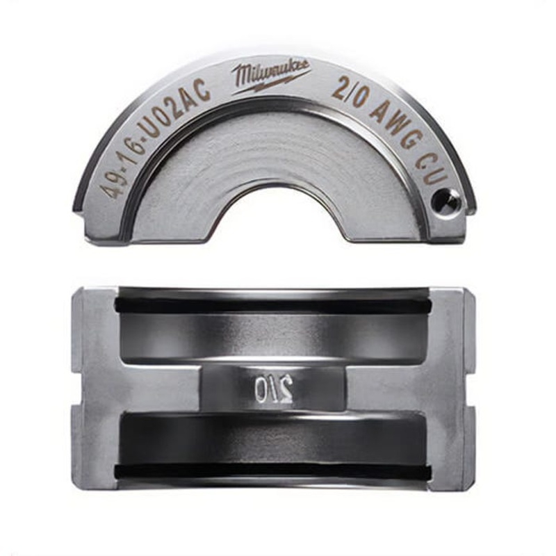 Milwaukee 49-16-U02AC M18 Force Logic U-Style Crimping Tool Die, 2/0 AWG Copper Cable, Aluminum