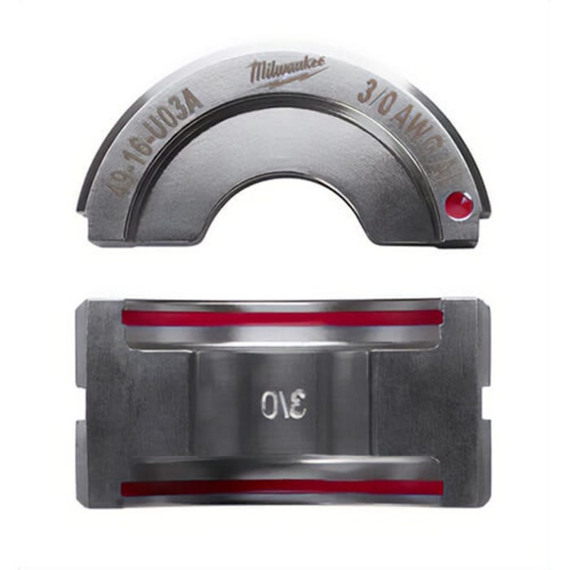 Milwaukee 49-16-U03A M18 Force Logic U-Style Crimping Tool Die, 3/0 AWG Dual Rated Lug/Splice Cable, Aluminum